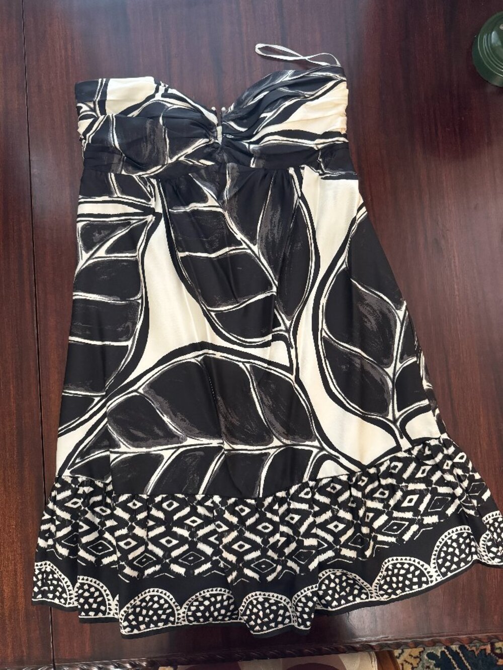 White House Black Market Strapless Print Mini Dress Size 10